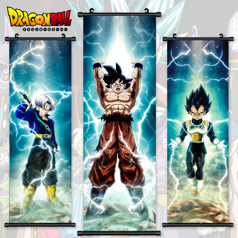 Oeuvre murale Dragon Ball toile Anime gérer Vegeta IV peinture, Goku impression affiche, Super Saisuperb face rouleaux, décoration de la maison n° 1