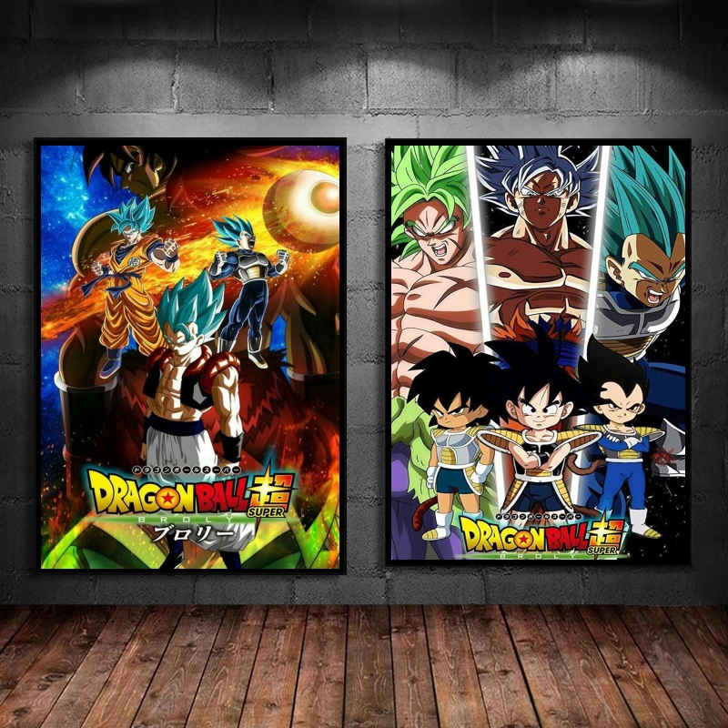 Impression sur toile de sept personnages de Dragon Ball, peinture de chambre à la maison, autocollants muraux de bandes dessinées, jouets d'affiche classiques, cadeaux d'anniversaire n° 1