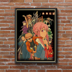 Mirai Intérieur ki Future Diary Poster, Retro Anime Poster, Manga Kraft Paper Prhonneur, Cartoon Vintage Home Room, 73Bar Art Wall Decor Painting small picture n° 5