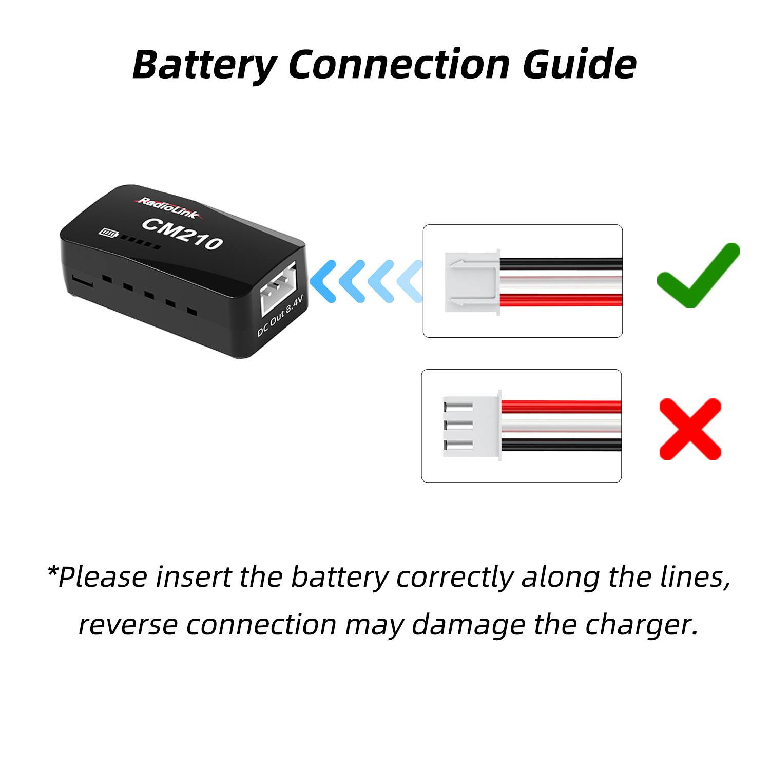 RADIOLINK-Chargeur de batterie CM210 Fuchsia 2s rapide, connecteur USB Type-C de taille mini, alimentation auto-adaptative n° 4