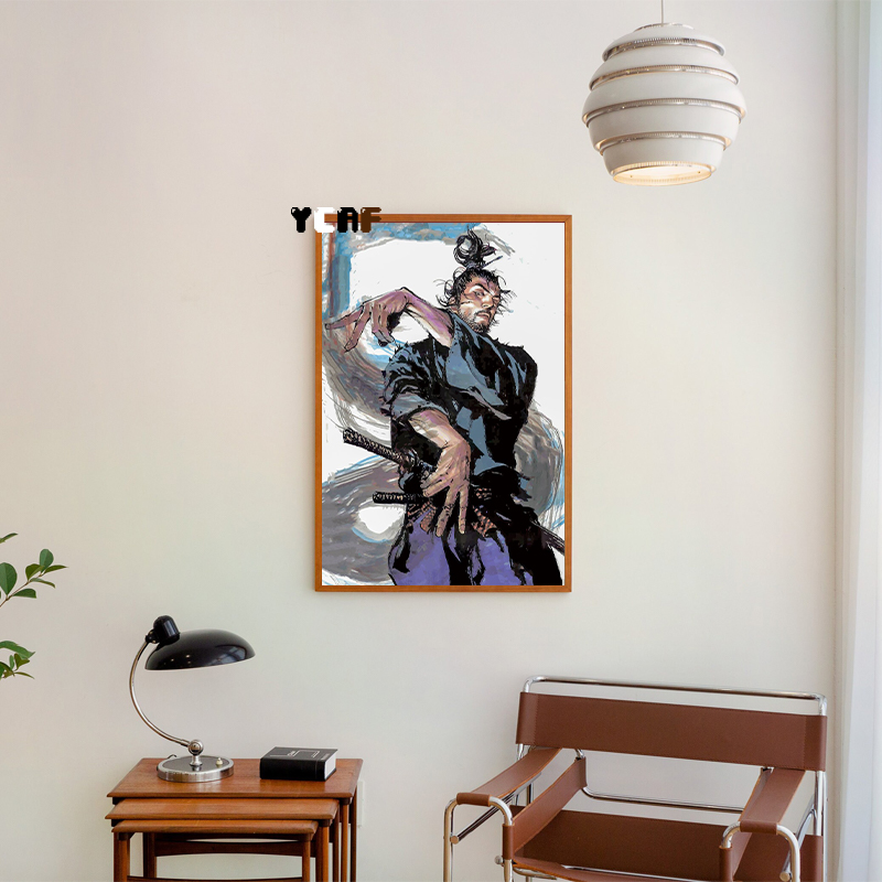 Vagabond Anime Manga Poster, Impression sur toile, Samurai ata yamPain Musashi Manga Wall Art Decor, Home Room Wall Decor, Japan Decor n° 3