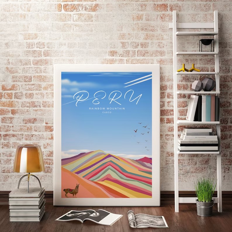 Affiche de Paysage Célèbre, Voyage en Amérique du Sud, Argentine, Chili, Ville, Art Mural, Peinture sur Toile, Décoration de Chambre à Domicile, Cadeau n° 3