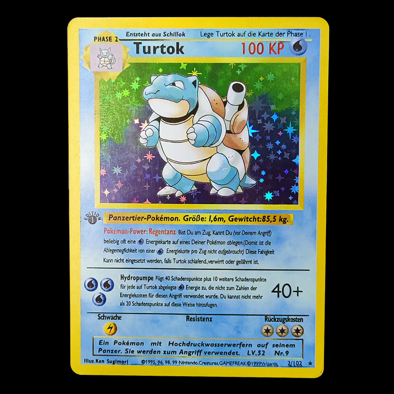 Pokémon German Flash Cards, Glurak, Turtok, Bisaflor, Jeu de cartes de collection, DIY, 1996 ans n° 3