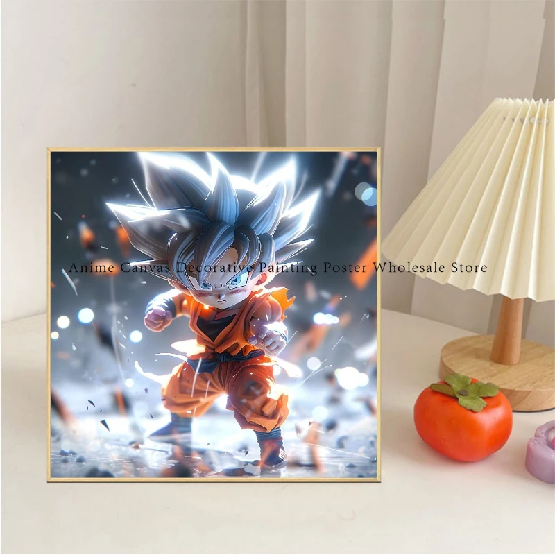 Peinture sur toile colorée Anime Dragon Ball Goku, affiche HD, image imprimée, décoration murale pour la maison, cadeau pour enfants, mode bar n° 2