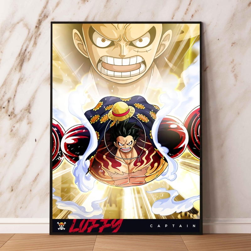 Affiches en toile One Piece Luffy pour enfants, décor de chambre à coucher, autocollants muraux classiques, bandes dessinées, gérer les meilleurs cadeaux n° 3