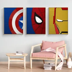 Peinture sur toile de super-héros Disney et Marvel Avengers, affiche esthétique, masque, décoration murale, chambre d'enfant, maison small picture n° 1