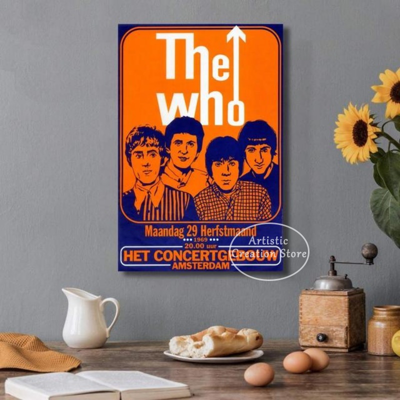 The _ Who-Affiches imprimées de musique pop classique, peinture sur toile, art mural, gérer pour la famille moderne, salon, club, bar, décoration d'intérieur n° 3