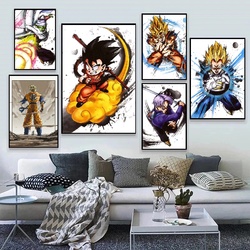 Affiches d'anime classiques sur le mur, Dragon Ball, figurines d'anime périphériques Goku, image d'art, peinture sur toile, photos pour salon small picture n° 2