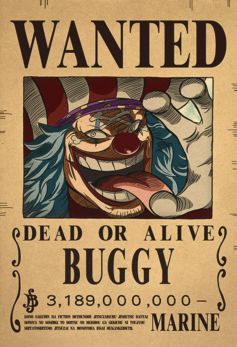 Anime Luffy Gear 5 One Piece Bounty Wanted Posters, 4 Emperors Law peuvFigures, Vintage Living Room Wall Decoration, Stickers Toys n° 5