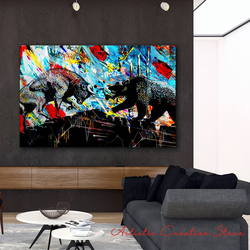 Affiche de peinture sur toile inspirante pour la décoration intérieure, Nobody Cares Work Harder, Stock Trading, Bull Market, Art mural small picture n° 4