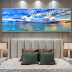 SELFLESSLY-Grand tableau d'art mural de paysage naturel, peinture sur toile de mer pour salon, décoration de maison de grande taille small picture n° 1