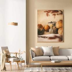 Affiche de feuilles de Aliments de paysage d'automne, peinture sur toile, cuir chevelu d'érable, art mural de paysage naturel, décoration de salon, décor à la maison small picture n° 4