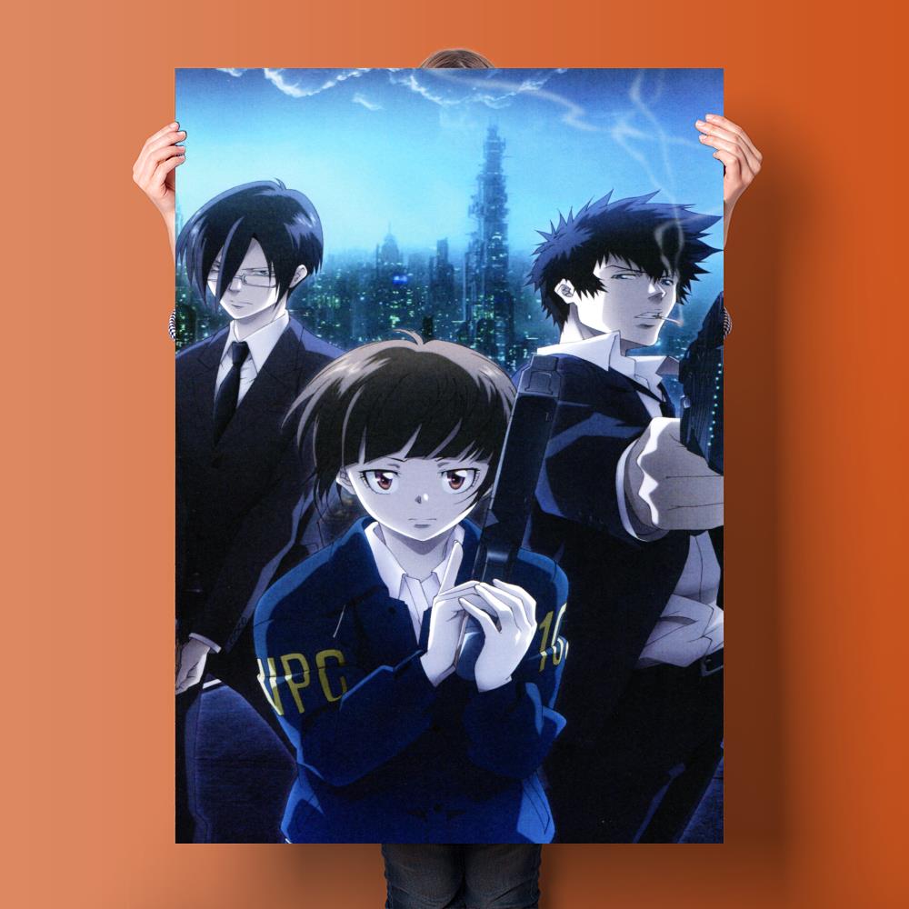 Affiche décorative psycho pass 2 manga, peinture sur toile, art mural, affiches de salon, peinture de chambre à coucher, 24x36 n° 4