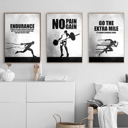 Peinture sur toile de motivation en noir et blanc, affiches inspirantes, impressions d'art mural de citation, manier le salon, sans cadre small picture n° 3