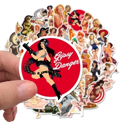 Autocollants sexy Pin-up de la seconde guerre mondiale, stickers waterproof, pour ordinateur portable, moto, voiture, bagages, skateboard, DIY, nouvelle collection small picture n° 2