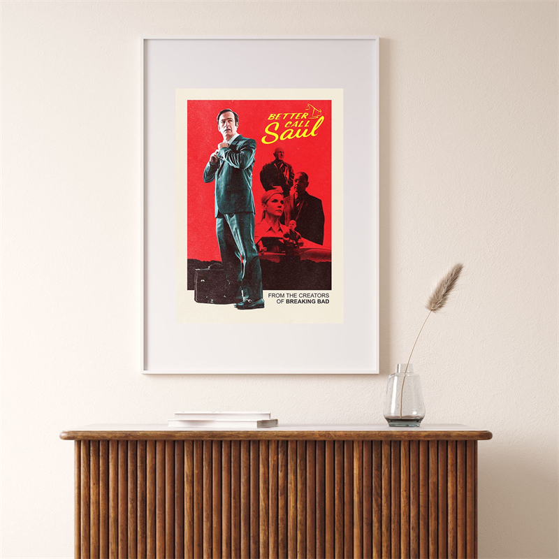 Affiche de Film Vintage, Esthétique TV, Trainmodeltting, Better Call Saul, Peinture sur Toile, Décoration de Maison Rétro, Art Mural, Décor de Chambre n° 5