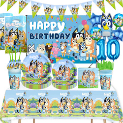 Blueys-Décorations de fête d'anniversaire, arrière-plan, bannière, affiche, numéro, ensemble de ballons, boîte à bonbons, décoration de gâteau, cadeau britannique, nouveau small picture n° 1