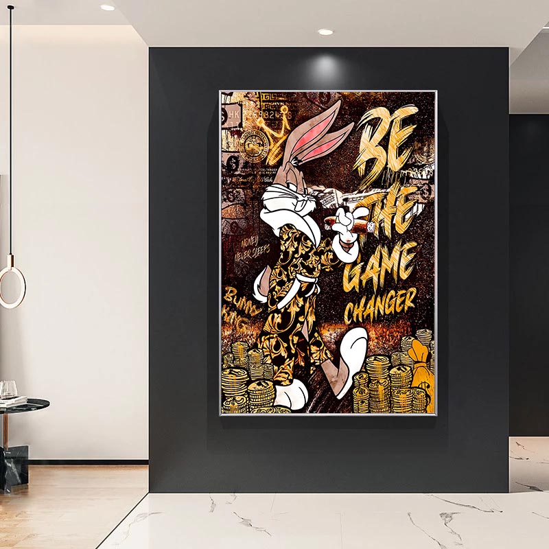 Peinture sur Toile de Dessin Animé Disney, PoinAffiche de Bunny King, Sans Cadre, Image Imprimée d'Art Mural Moderne pour la Décoration de la Maison n° 6