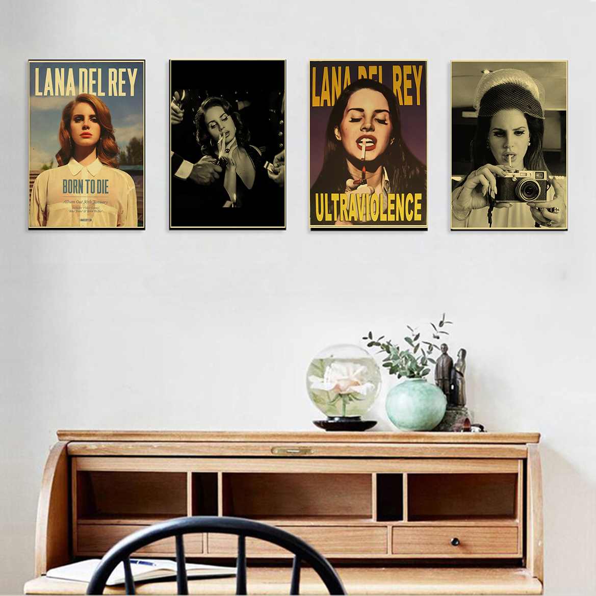 Affiches sur papier kraft rétro, impressions d'album de musique, affiche vintage, décoration de chambre à la maison, art esthétique, peinture murale, Lizzy Grant, Lana Del Rey n° 2