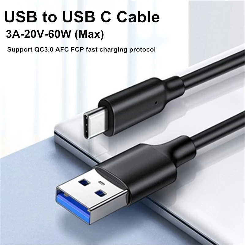 USB3.2 Gen2 10Gbps USB A vers USB C câble de transfert de données court USB C SSD câble QC 3.0 charge rapide de rechange pour OculusQuest2 câble VR n° 3