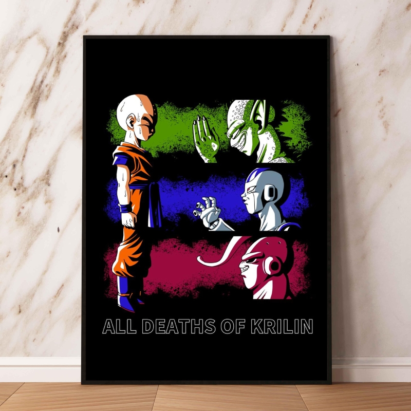 Impression sur toile Dragon Ball Goku, art mural classique, dessin animé Rick, image d'amis, affiche décorative esthétique, cadeaux pour la maison n° 3