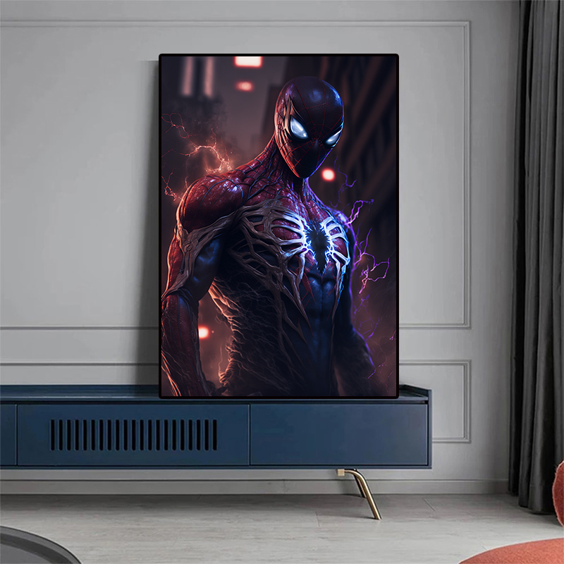 Affiches imprimées sur toile de film de dessin animé Disney, Spider Man, Avengers, décor d'art mural pour chambre d'enfant, décoration de la maison, cadeau de gestion n° 1