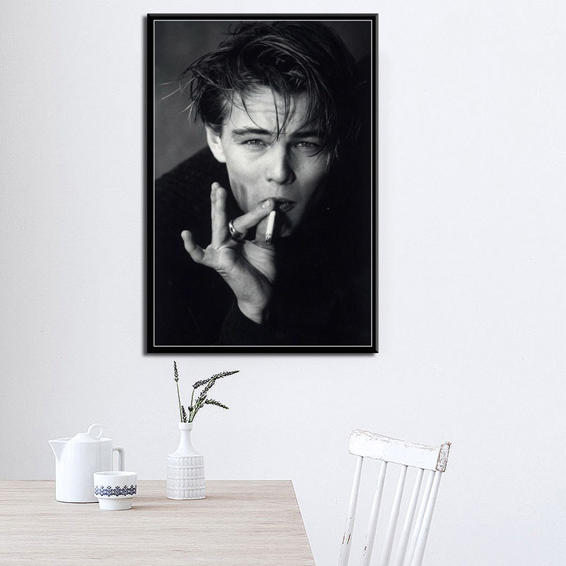 Leonardo DiCaprio Movie Star Actor Toile Poster Prhonneur, Photo Portrait, Gre for Living Room Wall Art, Decor, Mural Posters n° 3