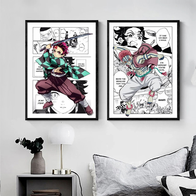 Demon Slayer Japan Movie Anime Posters, Anajiro Inosuke Comics, Kids Bedroom, Home Decor, Canvas Customs Wall Art, HD, Frameless n° 3