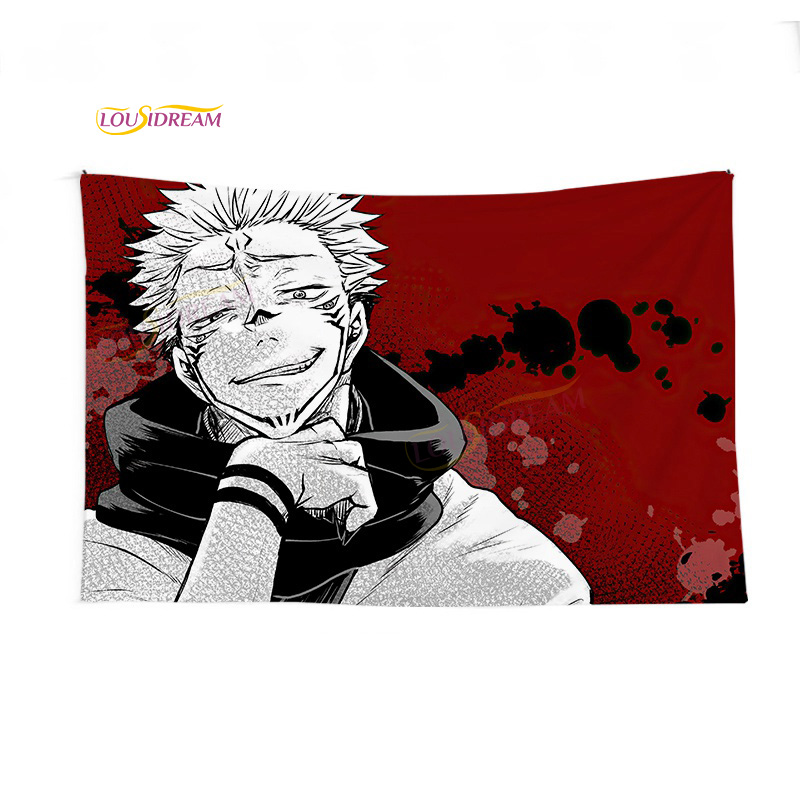 Jujutsu Kaisen – affiche murale suspendue avec serviette, décoration de chambre à coucher n° 3