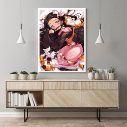 Peinture sur toile japonaise Anime Manga Demon Slayer, Kamado Nezuko, affiches Rick, décoration artistique murale, impressions vivantes, gérer la maison small picture n° 5