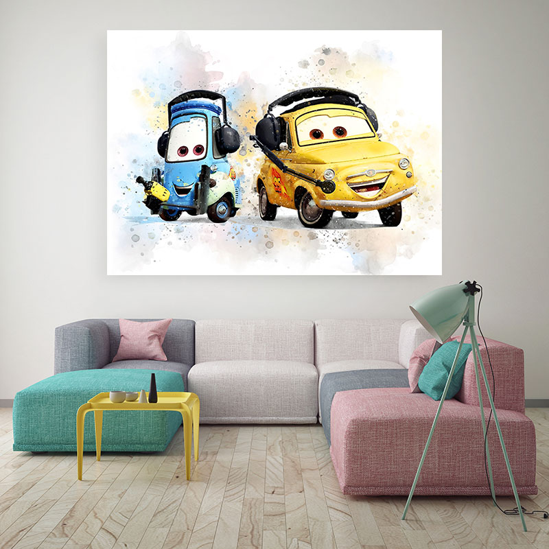 Disney-Pixar Cars Anime Poster, Peinture sur toile, Impressions murales, Image décorative pour la maison, Décor de chambre d'enfant, Cadeaux mignons n° 4