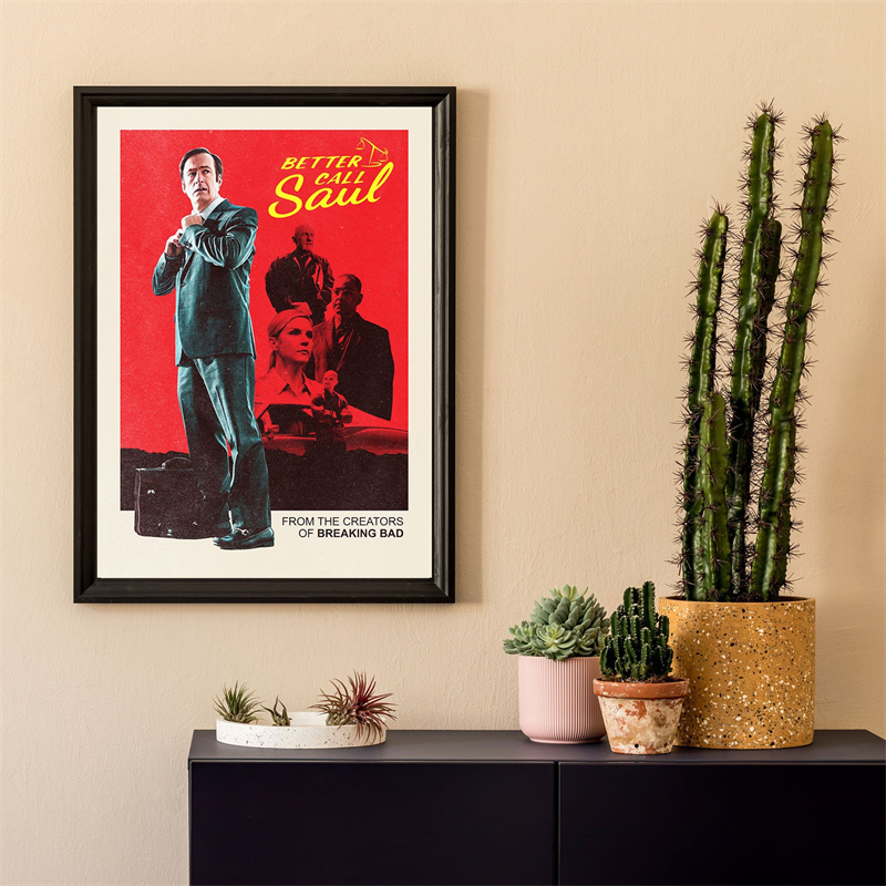 Affiche de Film Vintage, Esthétique TV, Trainmodeltting, Better Call Saul, Peinture sur Toile, Décoration de Maison Rétro, Art Mural, Décor de Chambre n° 4