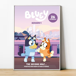 Affiche Murale de Dessin Animé B-Bluey pour Décoration de Chambre d'Enfant, Affiche d'Art Décoratif Customisé pour la Maison small picture n° 4