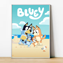 Affiche Murale de Dessin Animé B-Bluey pour Décoration de Chambre d'Enfant, Affiche d'Art Décoratif Customisé pour la Maison small picture n° 1