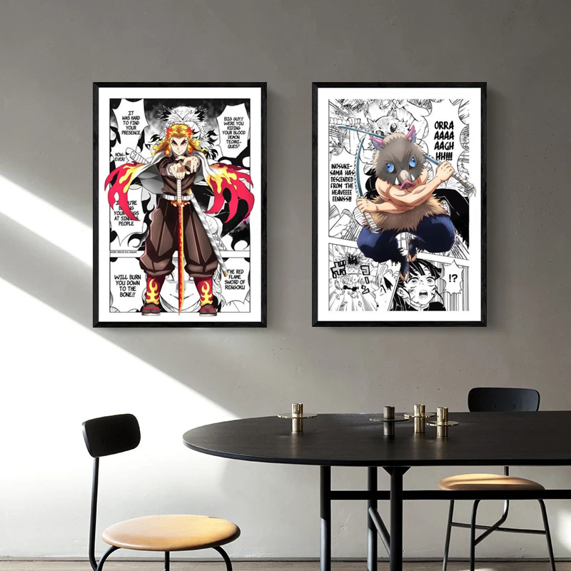 Demon Slayer Japan Movie Anime Posters, Anajiro Inosuke Comics, Kids Bedroom, Home Decor, Canvas Customs Wall Art, HD, Frameless n° 5