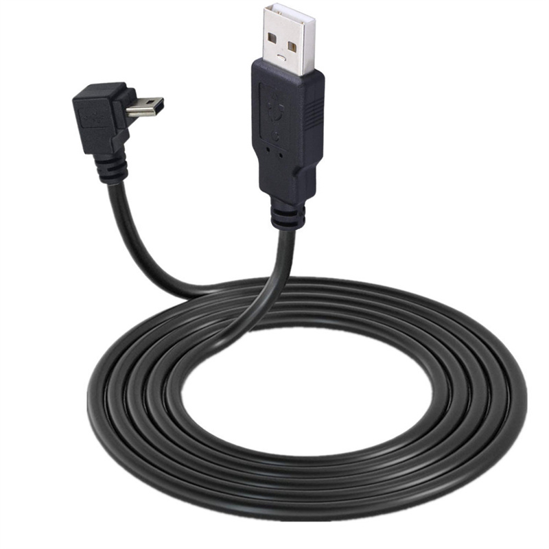 Câble USB 2.0 mâle vers mini USB vers vers vers le bas, résistant, angle droit 90, 0.25m, 0.5m, 1.5m, 3m, pour appareil photo MP4, tablette n° 2