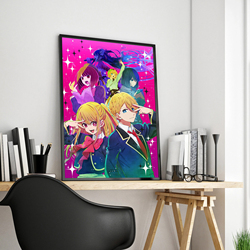 Pop Anime Wall Art Poster for Kids, Aesthetic Cartoon Music Girl, Manga Canvas Print, Home Room Decor, Kawaii Gift, Okr No Ko, Japan, 2023 small picture n° 2