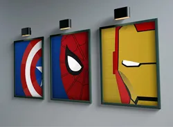 Peinture sur toile de super-héros Disney et Marvel Avengers, affiche esthétique, masque, décoration murale, chambre d'enfant, maison small picture n° 2