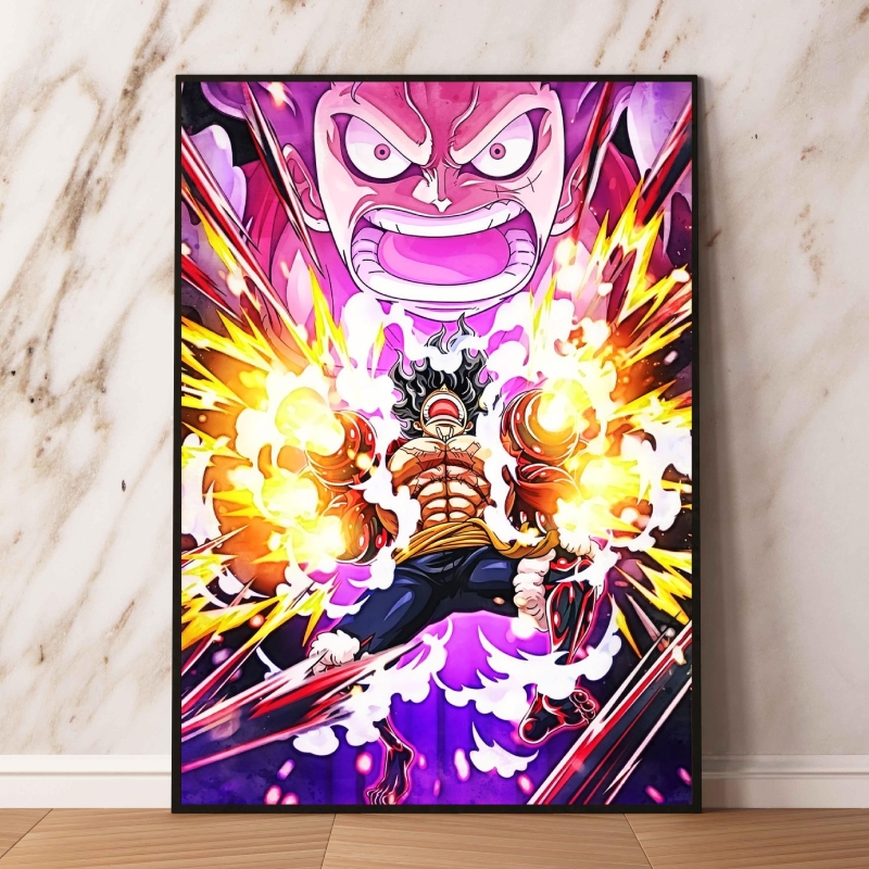 Affiches en toile One Piece Luffy pour enfants, décor de chambre à coucher, autocollants muraux classiques, bandes dessinées, gérer les meilleurs cadeaux n° 2