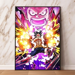 Affiches en toile One Piece Luffy pour enfants, décor de chambre à coucher, autocollants muraux classiques, bandes dessinées, gérer les meilleurs cadeaux small picture n° 2