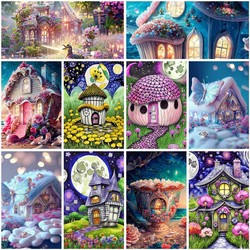 Painting By Numbers 20x30 Paysage de maison de dessin animé Toile A Peindre Diamond Painting Animaux Livre Coloriage Adutle Bricolage Creatif Adutle Coloriage Adutle Tableau Decoratif Mural Cadeau De Maman De Gros 2023