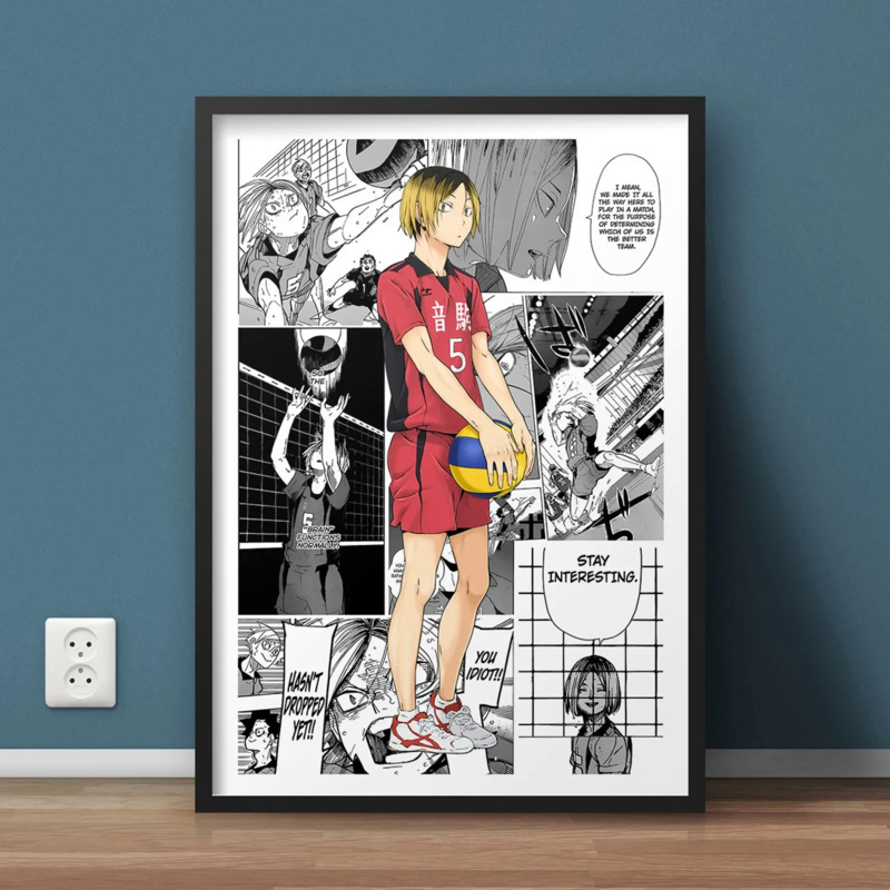 Japonais Anime Esthétique Mur Art Noir Et Blanc Pop Personnages HD Huile Sur Toile Affiches Et Impressions Maison Chambre Décor n° 3