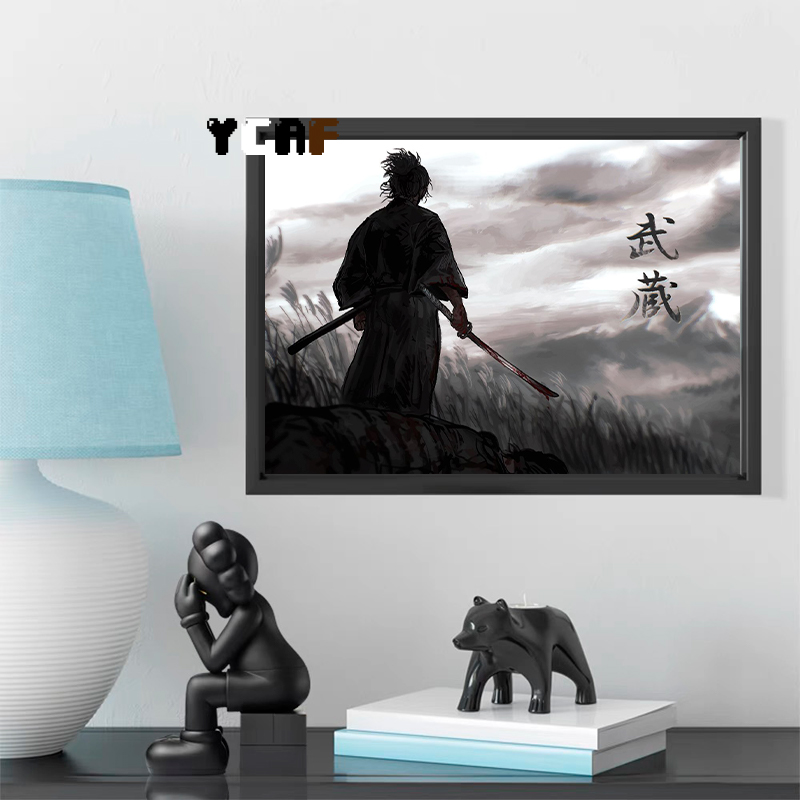 Vagabond Anime Manga Poster, Impression sur toile, Samurai ata yamPain Musashi Manga Wall Art Decor, Home Room Wall Decor, Japan Decor n° 4