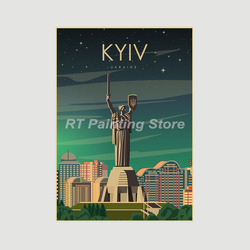 Affiches Vintage de Villes de Voyage en Papier Kraft, Impression HD, Art du Paysage, Coutumes Modernes, Décoration de Maison, Chambre, Cadeau Mural NikDécoratif small picture n° 5