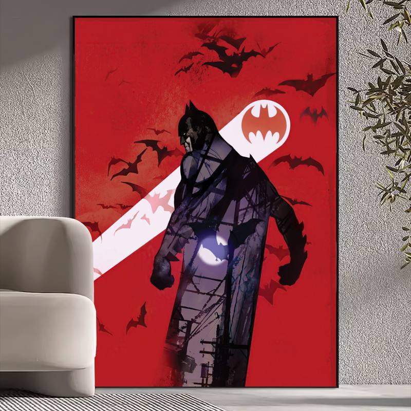 Affiche de Bande Dessinée de Film B-Batman, Imprimés Muraux, Petite Décoration de Salon et de Maison n° 4