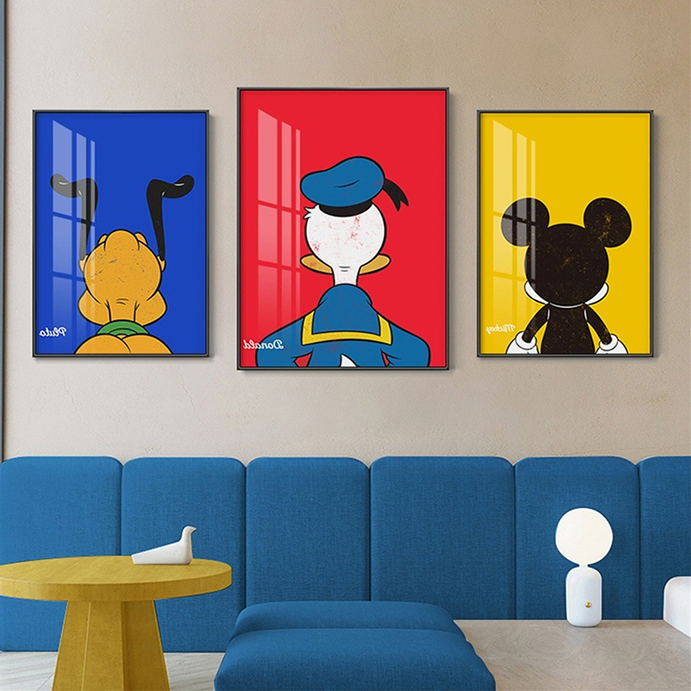 TureDonald Duck McDuck Bitcoin Money Disney Cartoon Graffiti Art mural sur toile, affiche imprimée pour salon, cadeau de décoration d'intérieur, mode n° 2