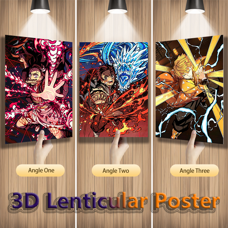 Affiches lenticulaires 3D Anime, Art mural, Film de mouvement, Flip Proxy, Gérer pour la décoration de la chambre, Sans cadre, Vente en gros, Dropshipping n° 3