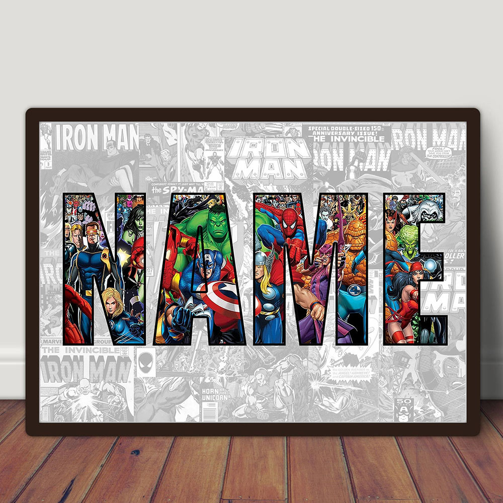 Affiches Marvel Smile Hero Rick, E Word Art Print, Toile Avenger, Peinture, Art mural, Décor personnalisé, Cadeau, Décoration d'intérieur n° 1