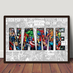 Affiches Marvel Smile Hero Rick, E Word Art Print, Toile Avenger, Peinture, Art mural, Décor personnalisé, Cadeau, Décoration d'intérieur small picture n° 1