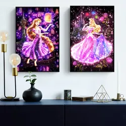 Toile avec Personnages de Disney, Blanche-Neige, Cendrillon, Princesse de la Forêt, Affiches et Imprimés, Art Mural, Image pour Décoration de Maison small picture n° 3